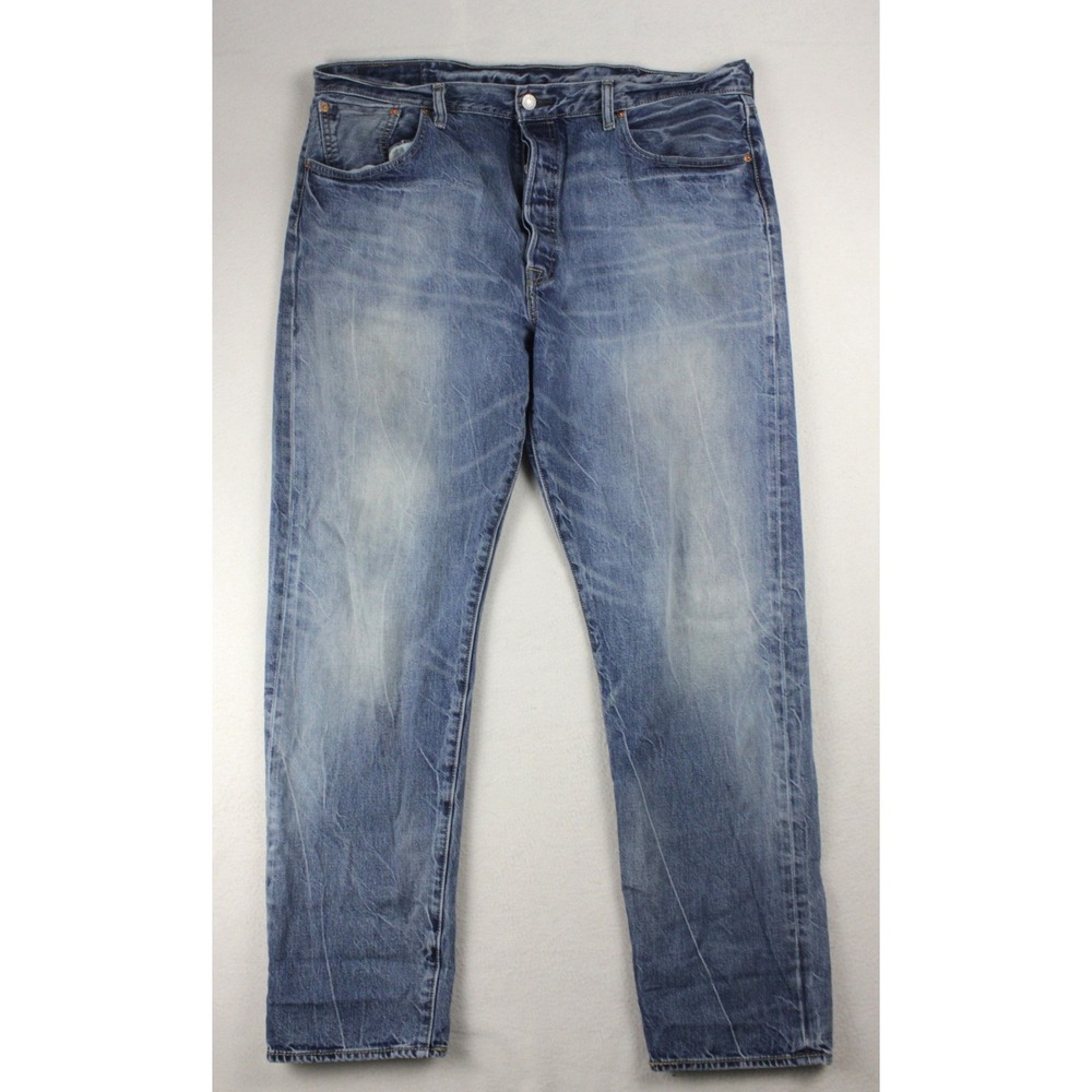 Levis 501 CT Jeans Mens 38x32 Customized Tapered Medium Wash Button Fly